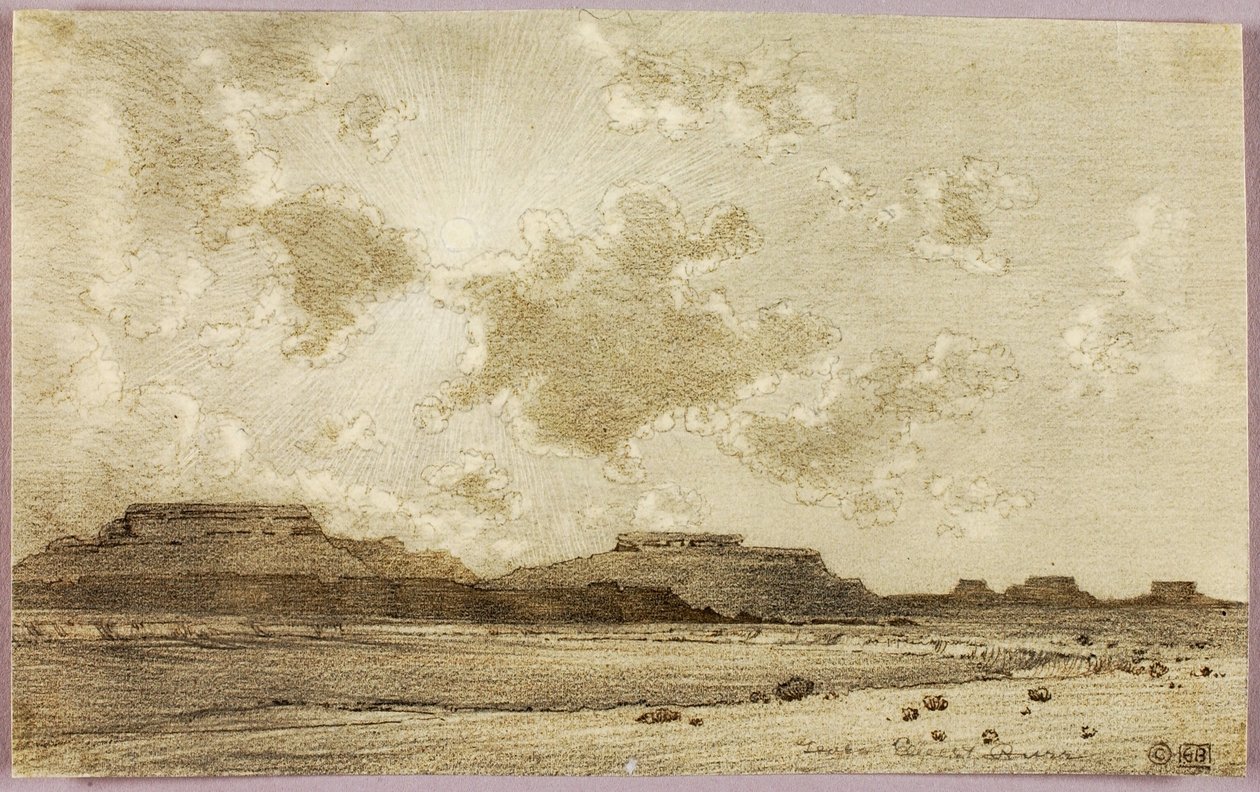 Untitled (transfer drawing for print) by George Elbert Burr