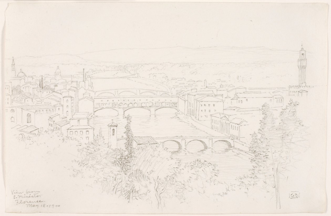 View from San Miniato, Florence by George Elbert Burr