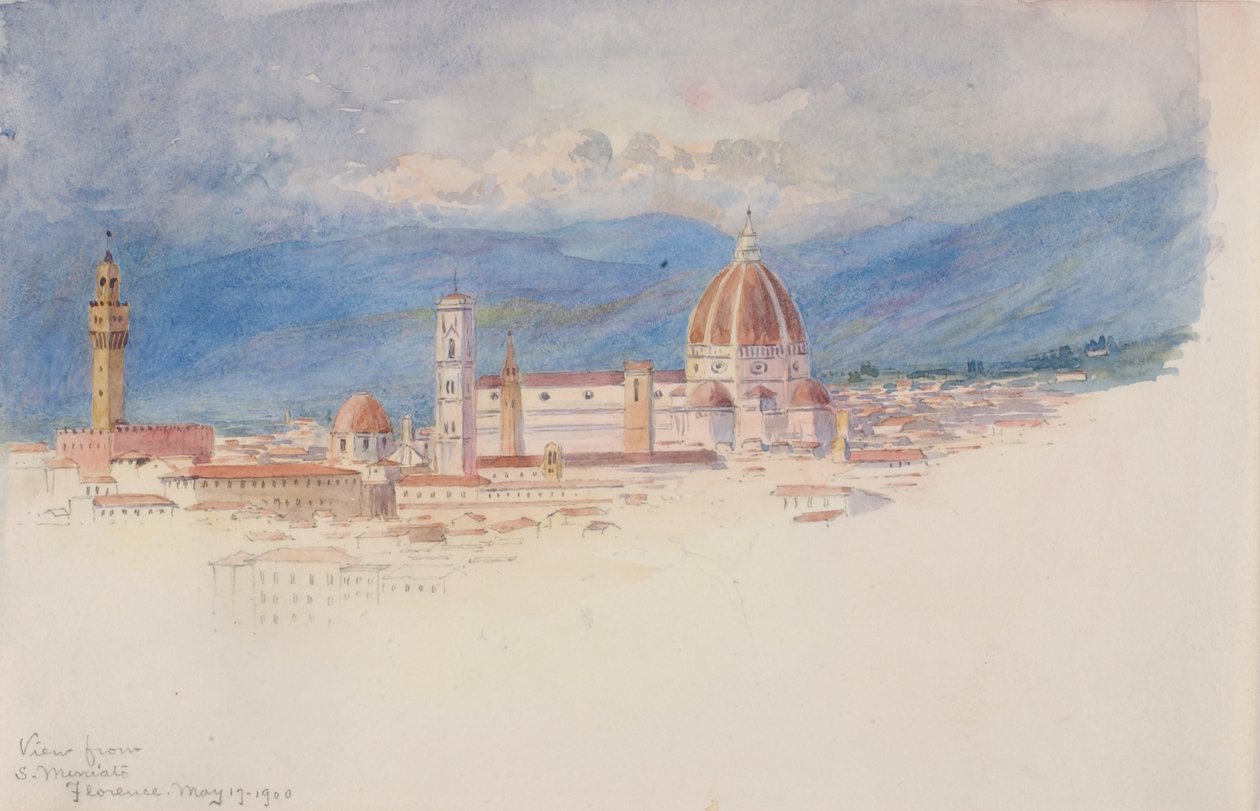 View from S. Miniato, Florence, 1900 by George Elbert Burr