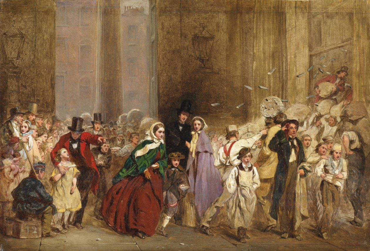 A Sketch for The General Post Office, One Minute to Six by George Elgar Hicks