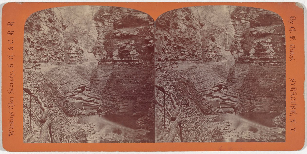 Watkins Glen Scenery, Spiral Gorge by George F. Gates