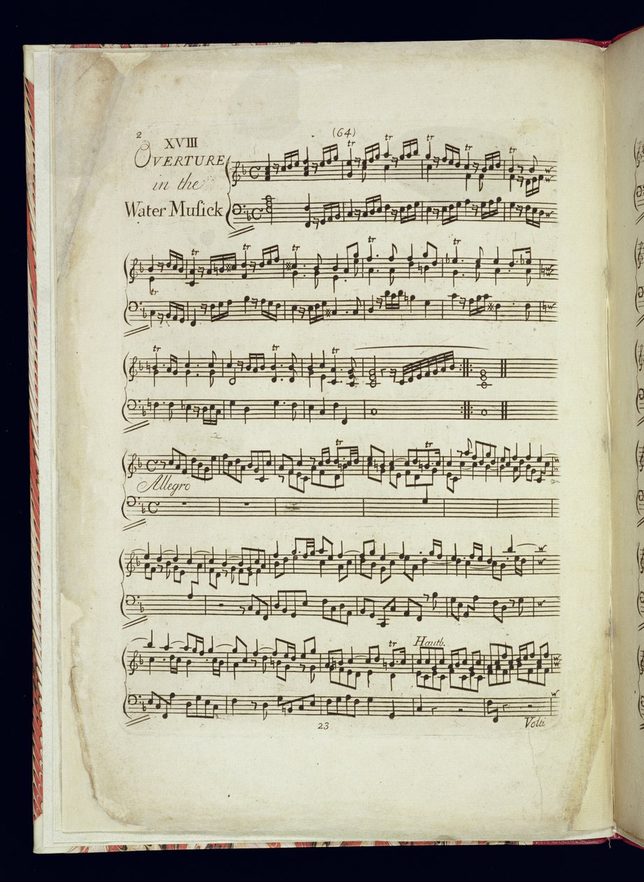 Page 1 of The Water Music by George Frederick Handel