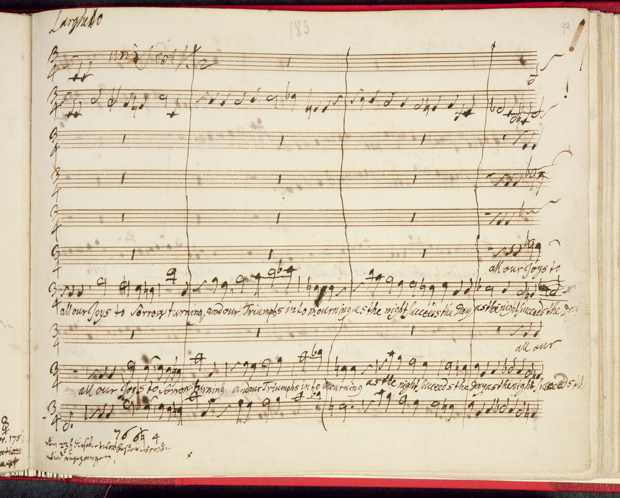 Original Score for Handel