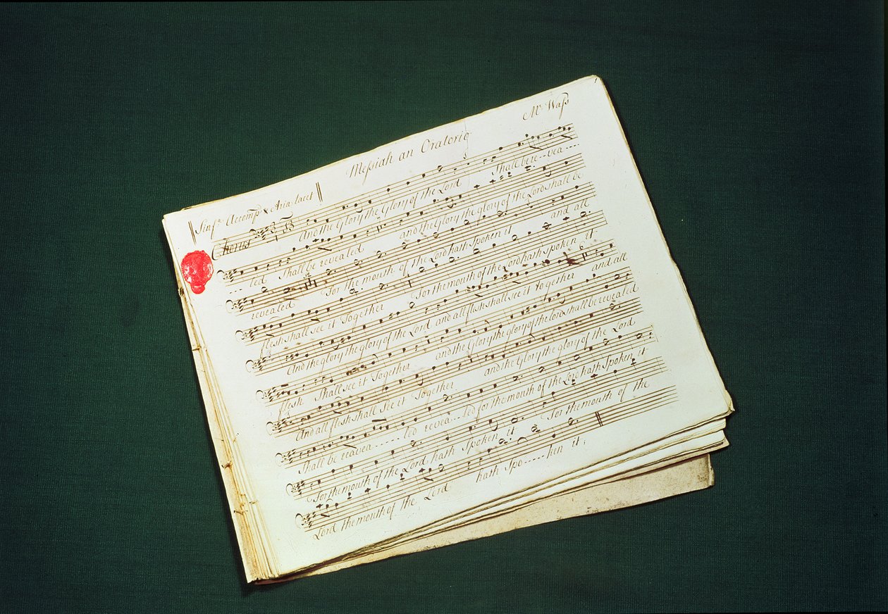 Original Score of The Messiah by George Frederick Handel
