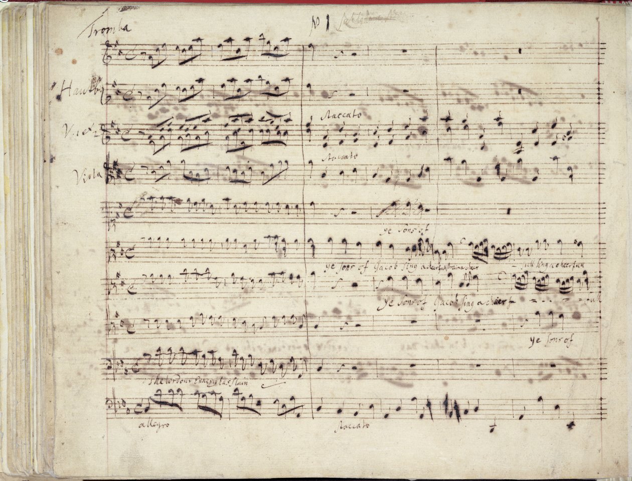 One of two pages of Handel