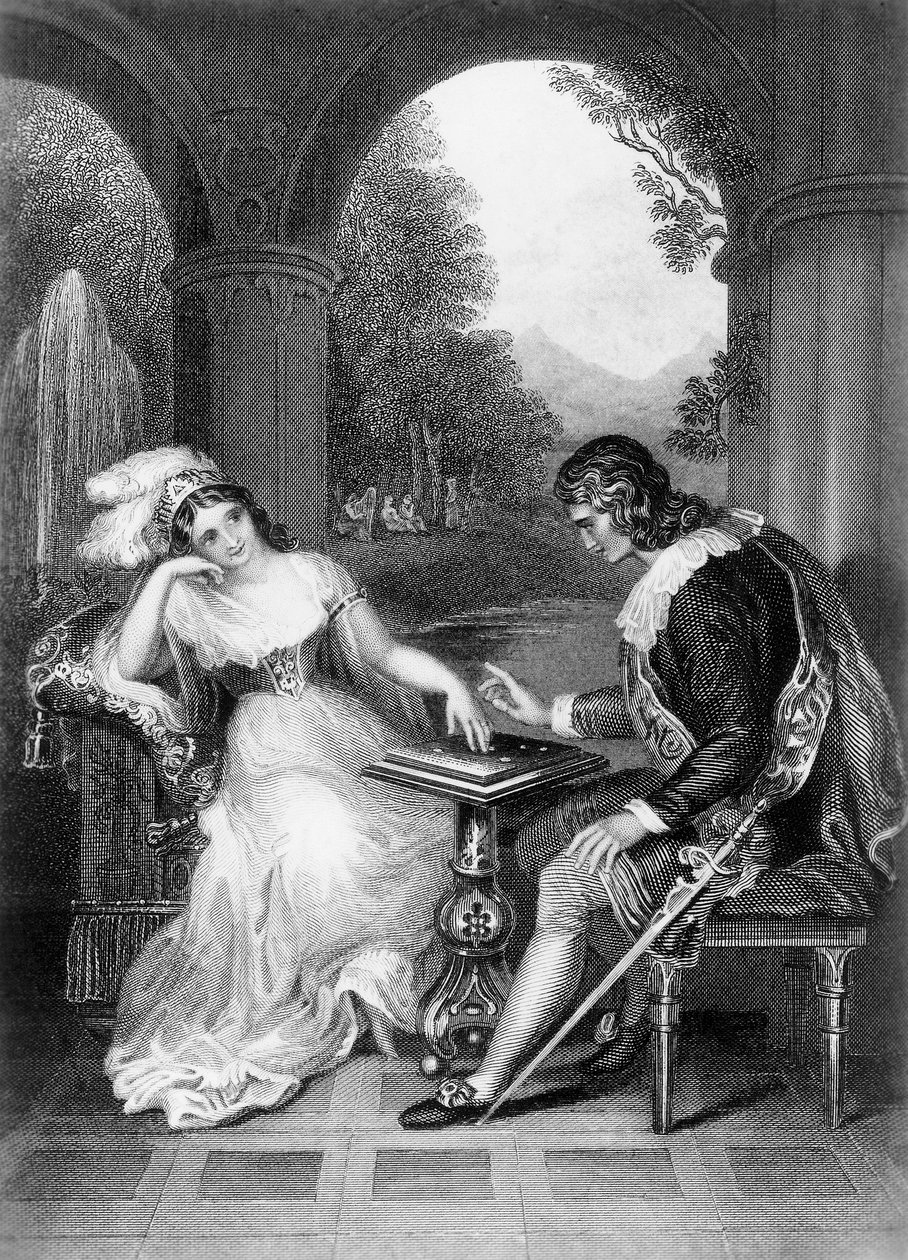 Illustration from work by George Gordon Byron, engraving, from complete works of Lord Byron by George Gordon Byron