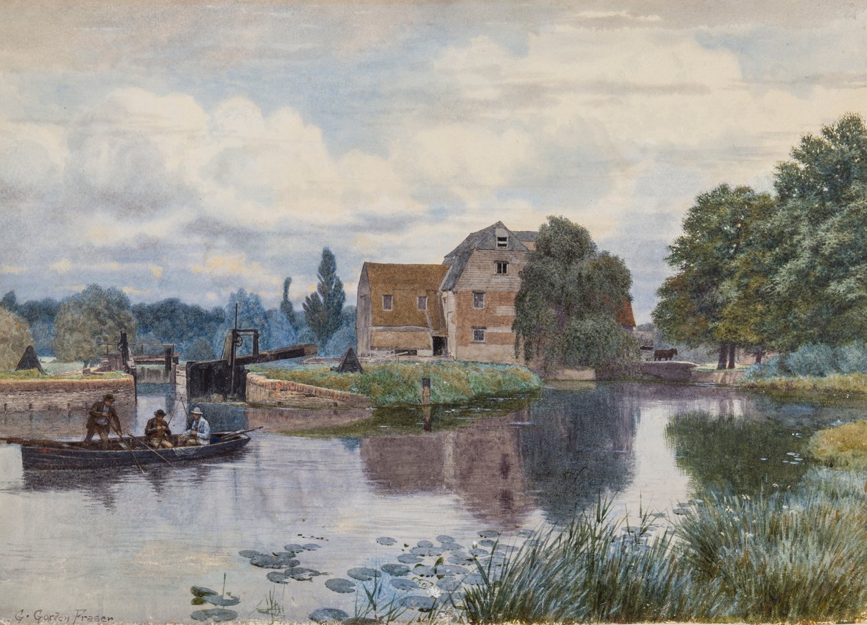 Hemingford Mill, On the Ouse, Huntingdonshire by George Gordon Fraser