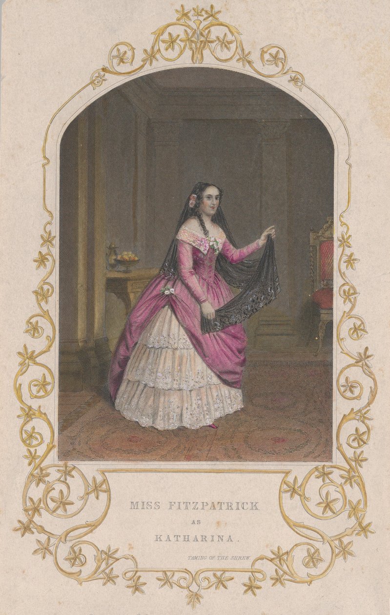 Miss Fitzpatrick as Katharina Taming of the Shrew by George Greatbach