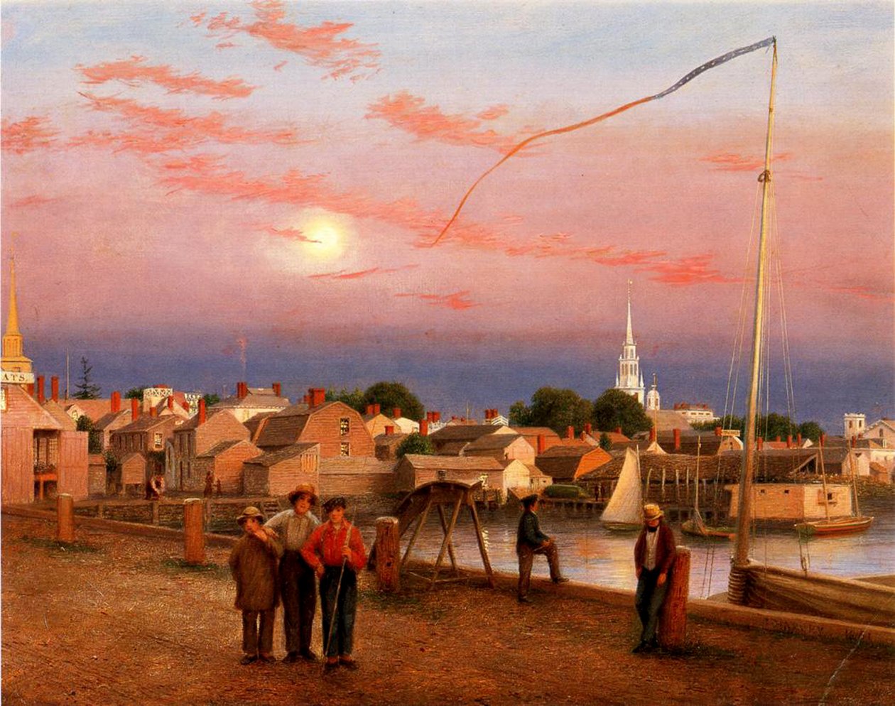 Newport, End of the Day, 1851 by George Harvey
