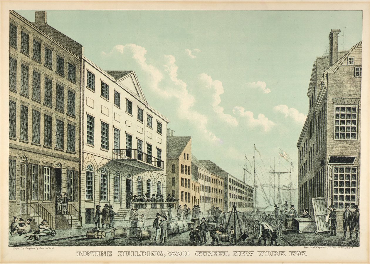 Tontine Building, Wall Street, N.Y., 1797 by George Hayward