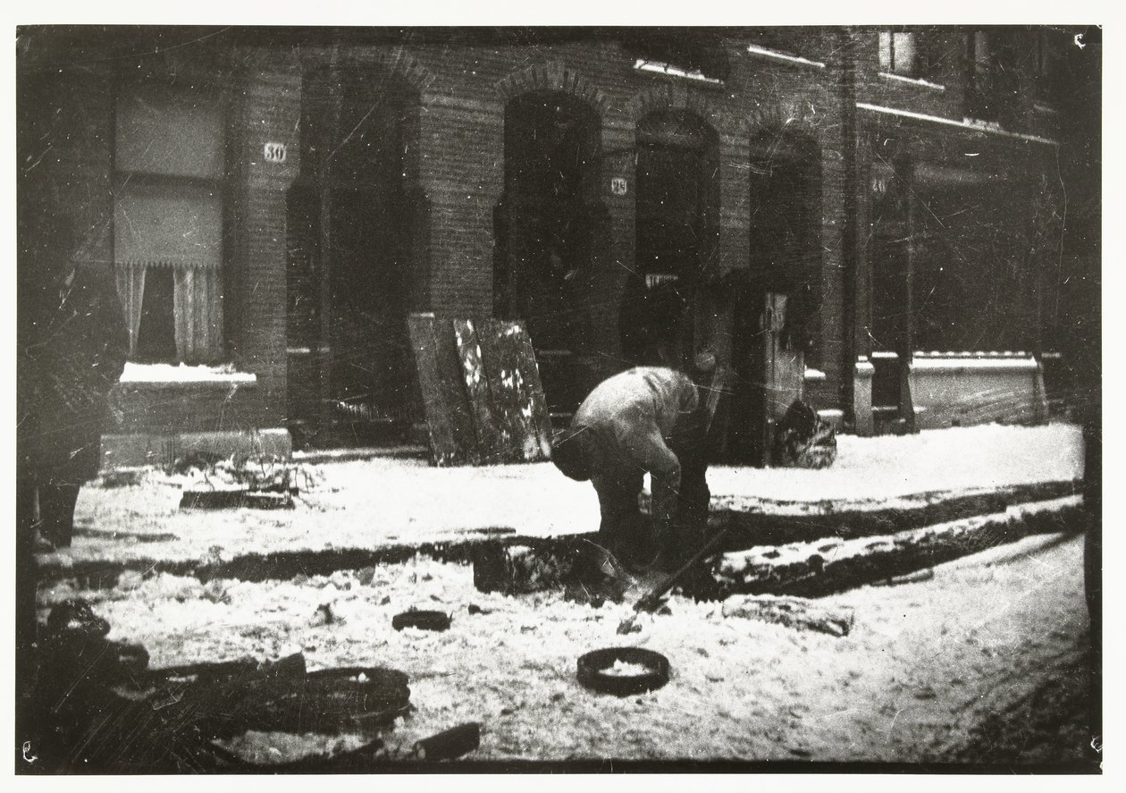 Construction Worker at Work in the Snow in Amsterdam by George Hendrik Breitner