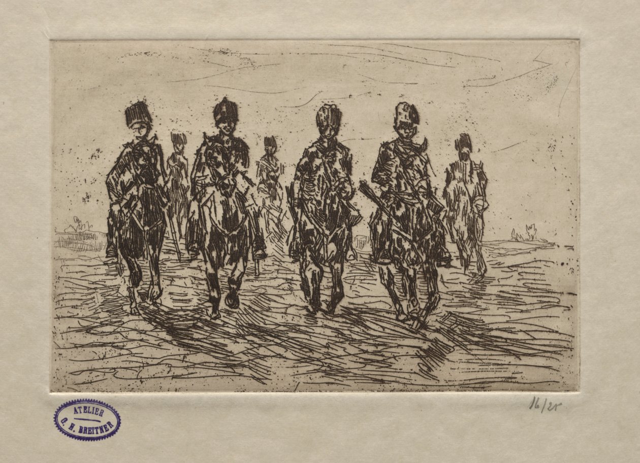 Cavalry Scene by George Hendrik Breitner