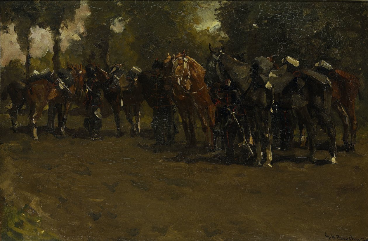 Cavalry at Repose by George Hendrik Breitner