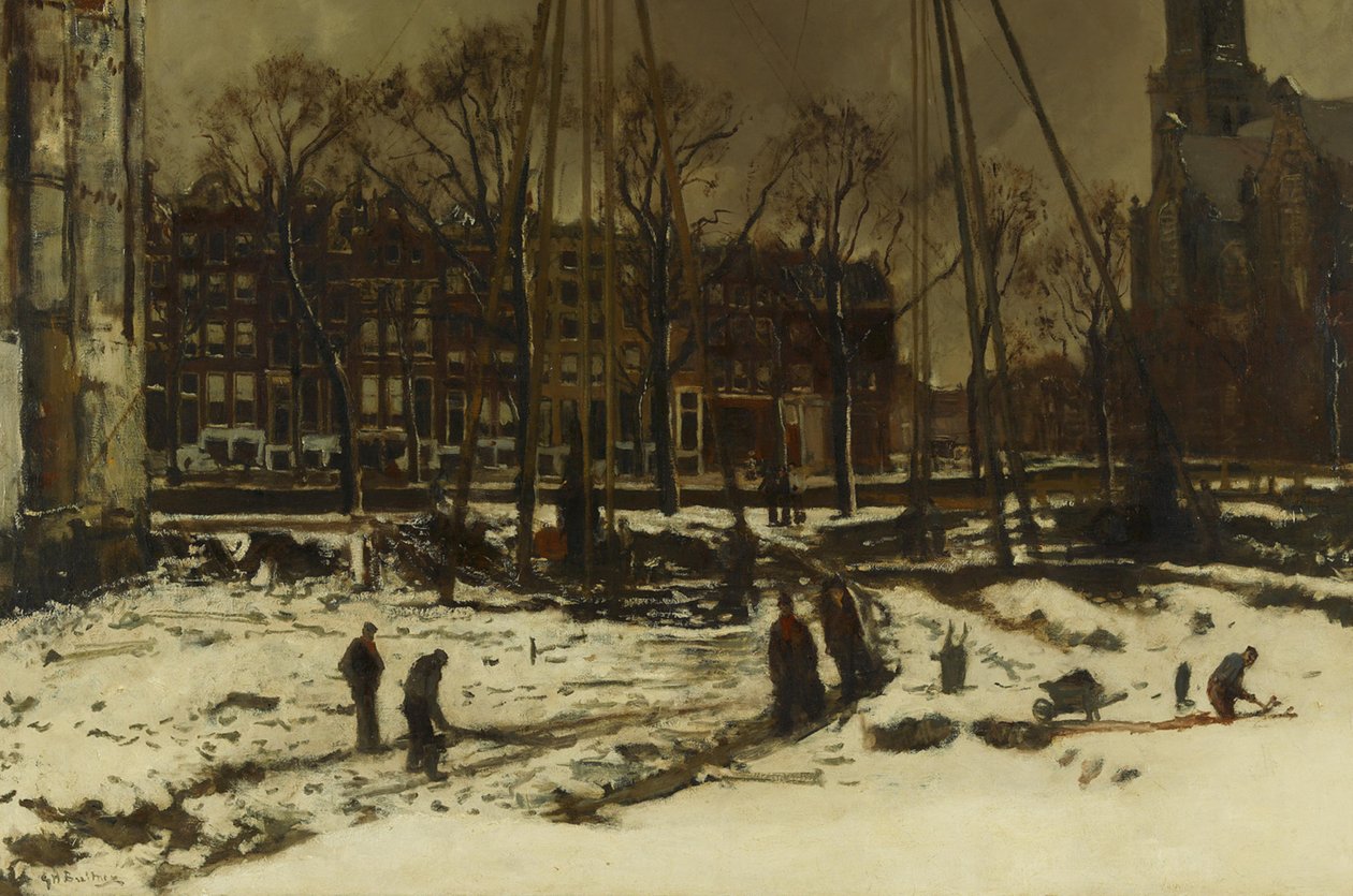 Breakthrough of the Raadhuisstraat in Winter by George Hendrik Breitner
