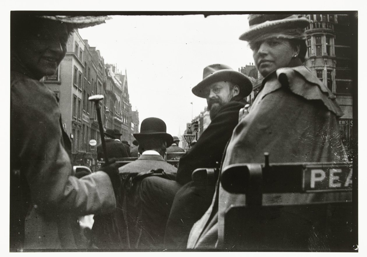 George Breitner and Marius Bauer in a Carriage in London by George Hendrik Breitner