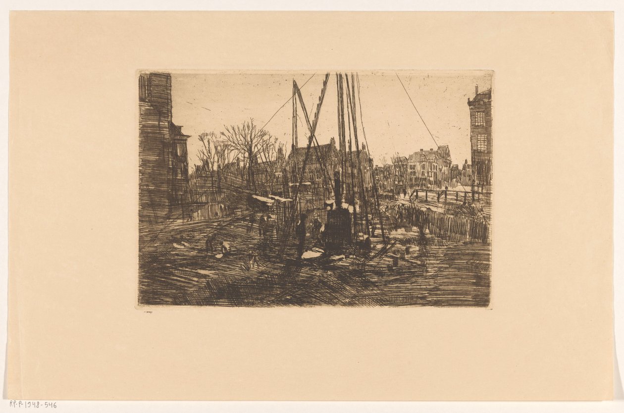 Piling Work in Raadhuisstraat in Amsterdam by George Hendrik Breitner