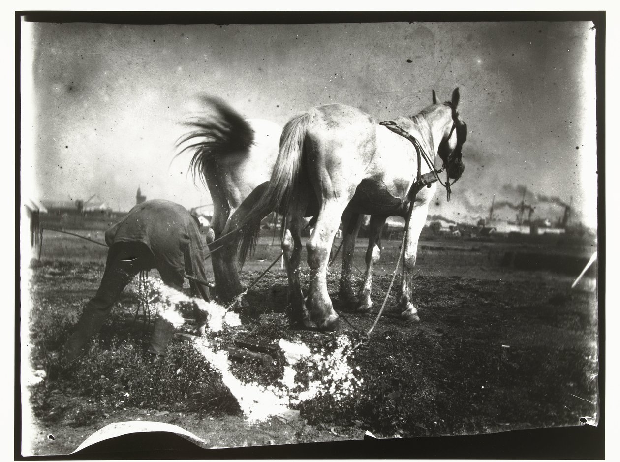 Plowing a Field with Horses by George Hendrik Breitner