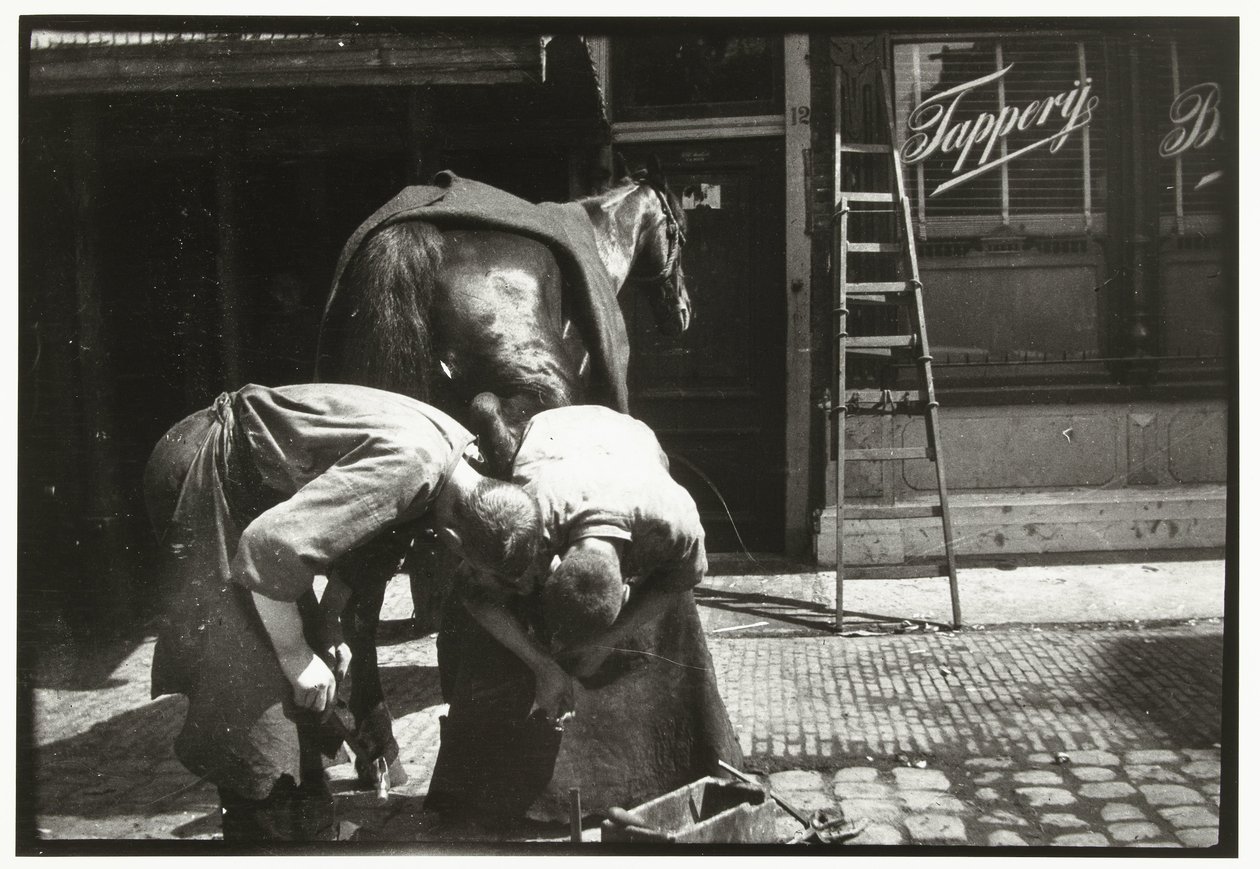 Blacksmith Working with a Horse by George Hendrik Breitner