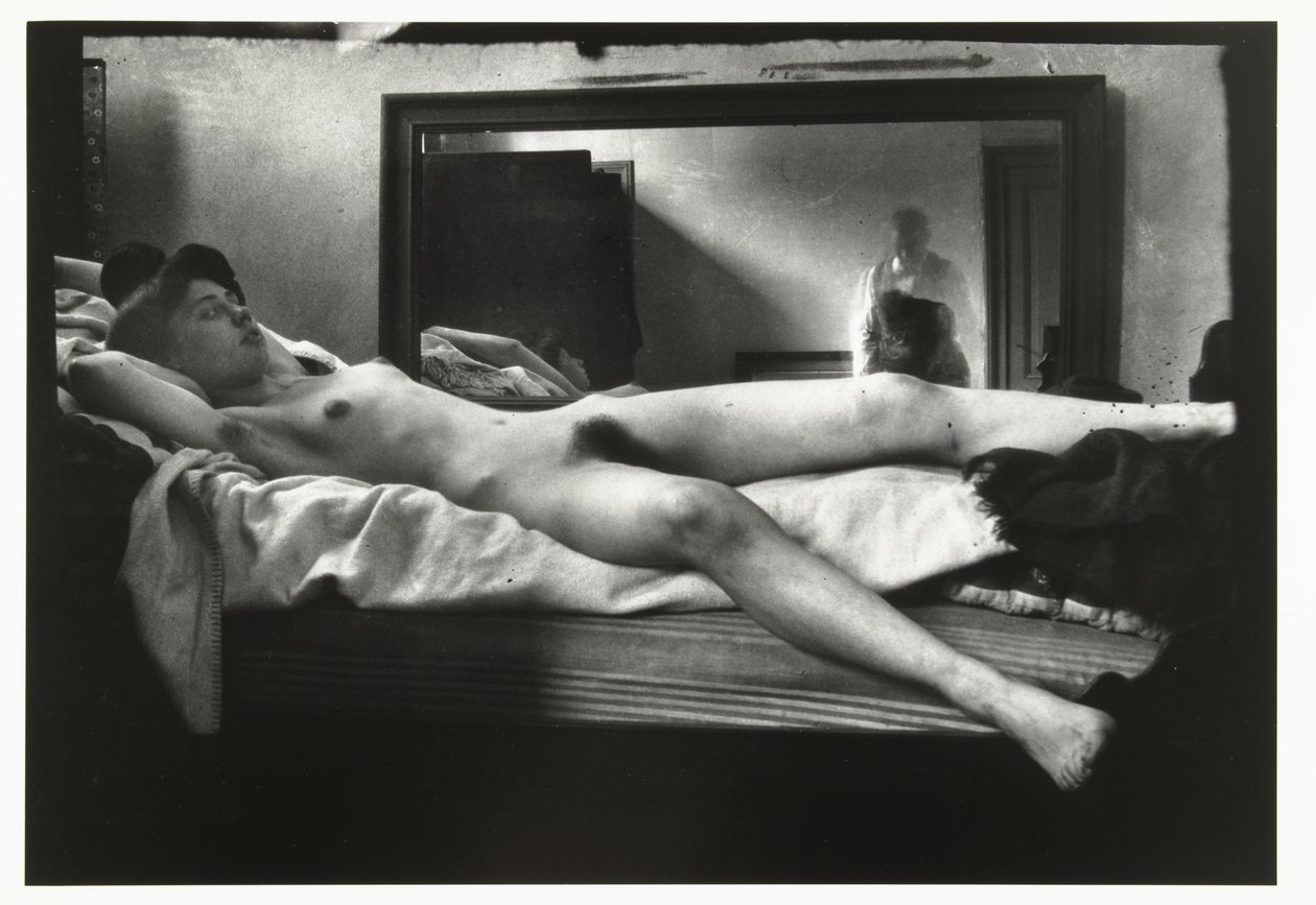 Portrait of a Female Nude with the Photographer Breitner in the Mirror by George Hendrik Breitner