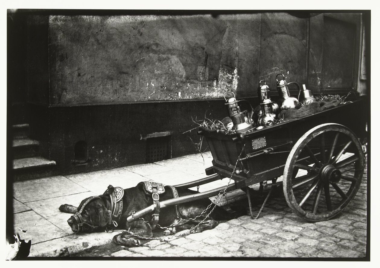 Draft Dog Pulling a Cart with Barrels by George Hendrik Breitner