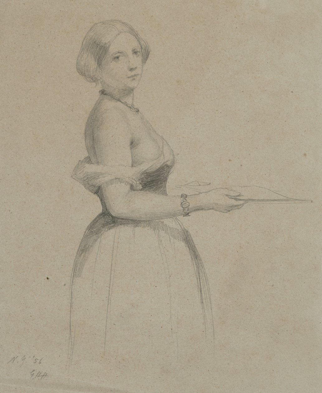 Portrait of a Young Woman, 1856 by George Henry Hall