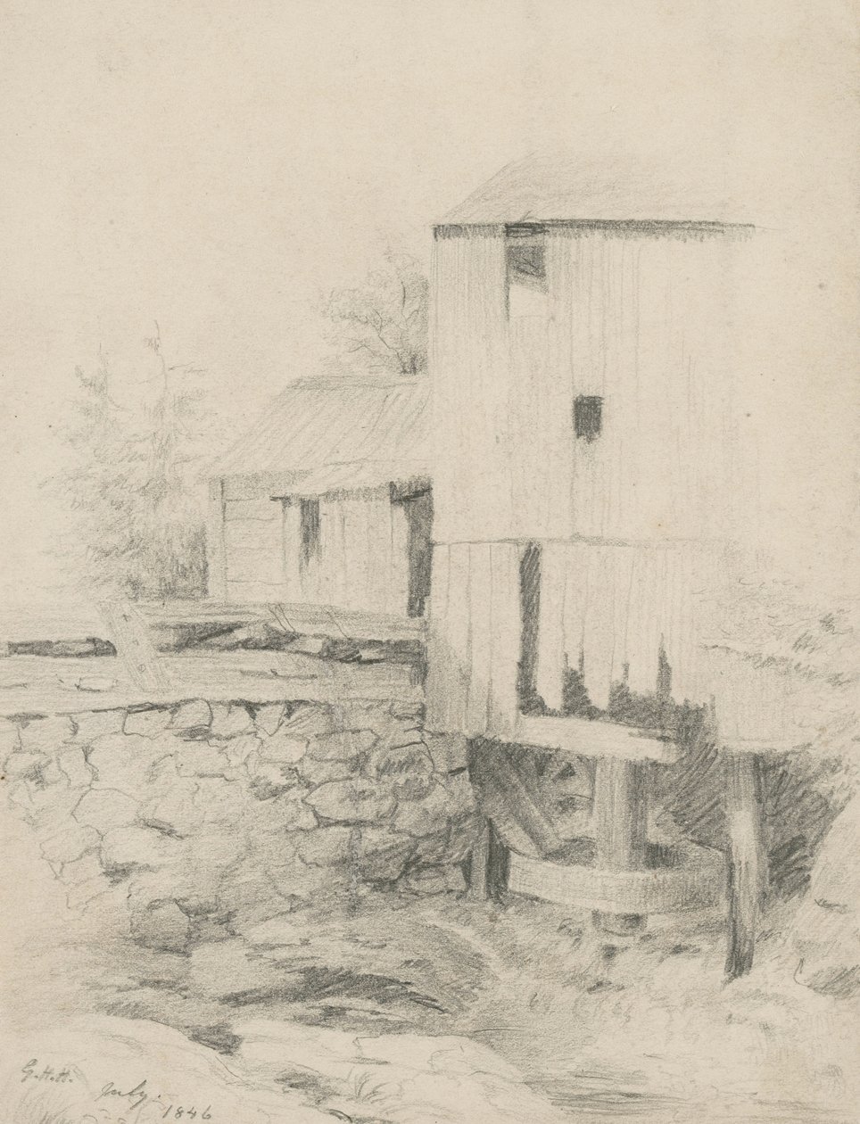 The Old Mill, 1846 by George Henry Hall