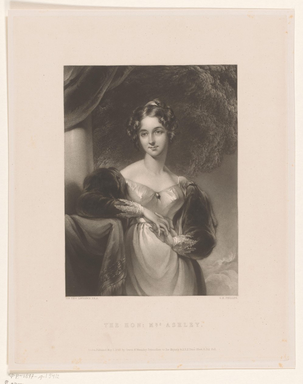 Portrait of Maria Anne Ashley by George Henry Phillips