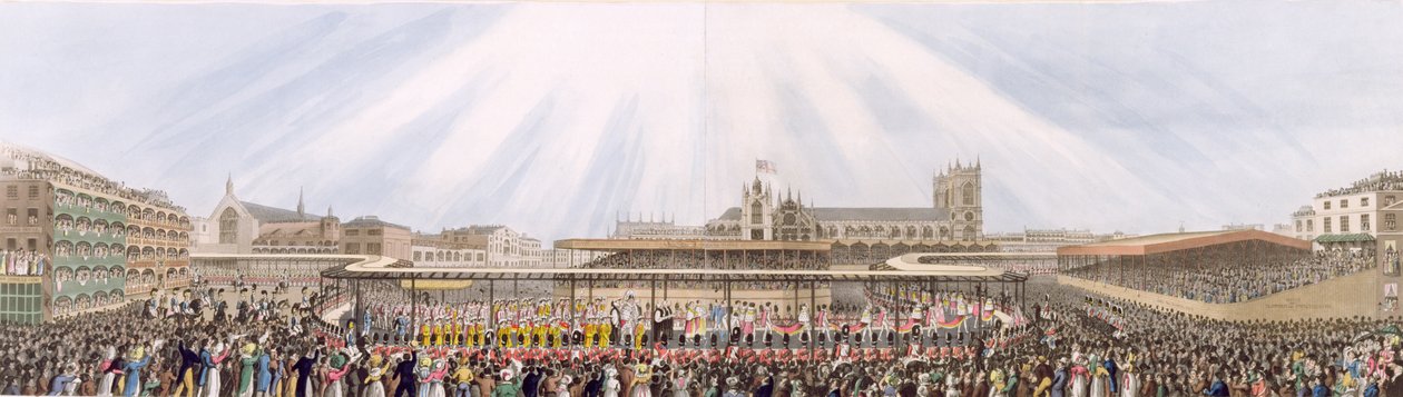 View of the Coronation Procession of King George IV from Westminster Hall to the Abbey, 19th July 1821 by George Humphrey