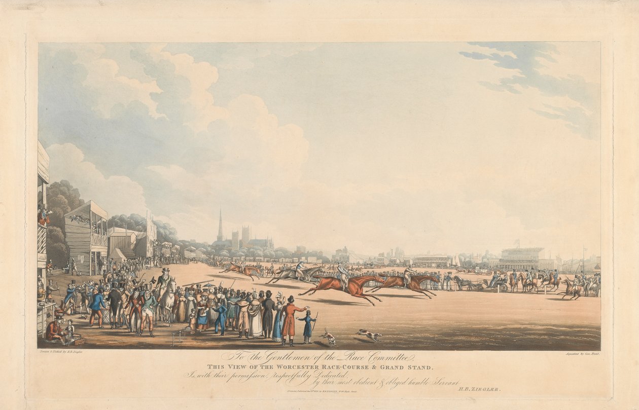 View of the Worcester Race-Course and Grand Stand by George Hunt