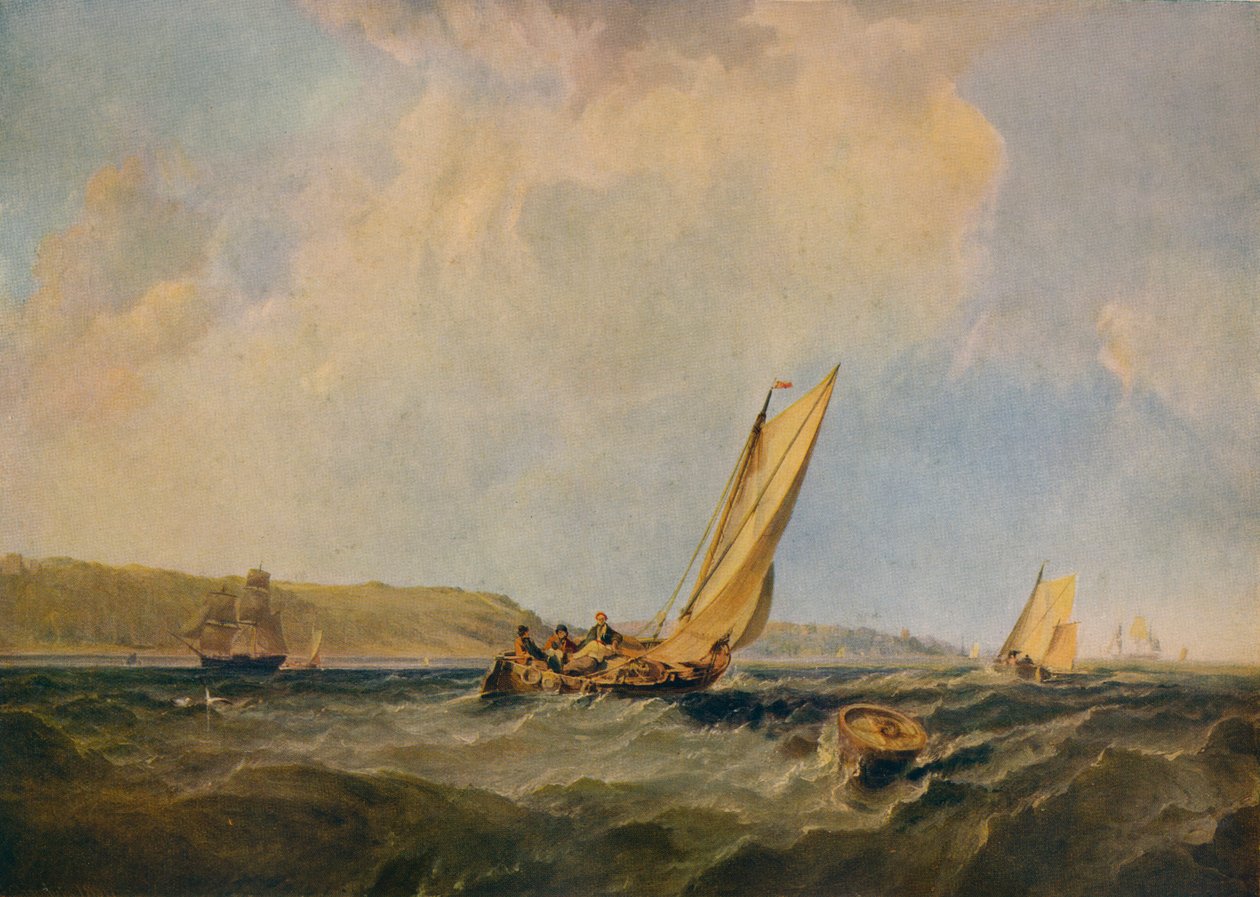 Blowing Hard-Off Cowes, 1834 by George Hyde Chambers