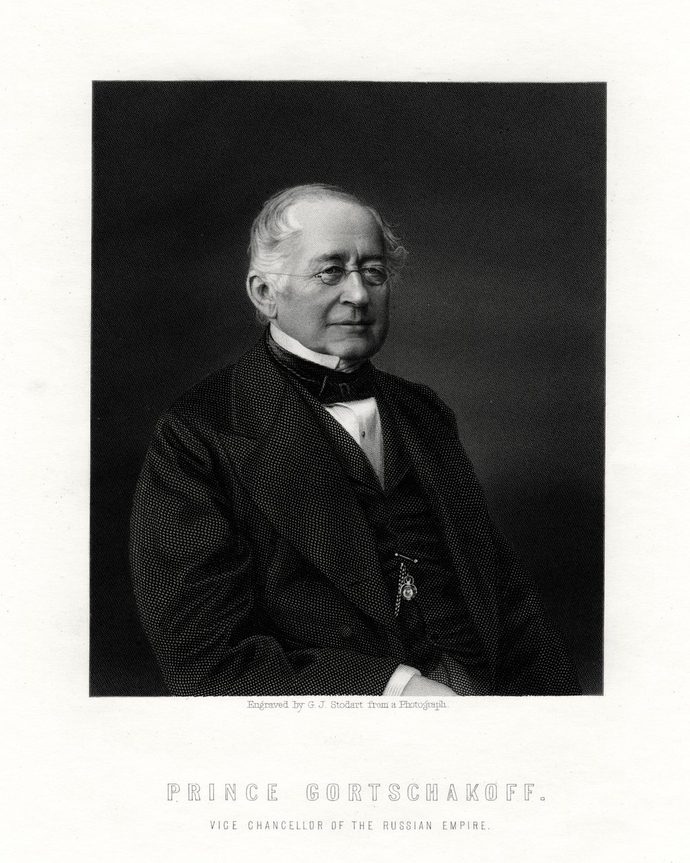 Prince Gorchakov, Russian diplomat, 19th century by George J. Stodart