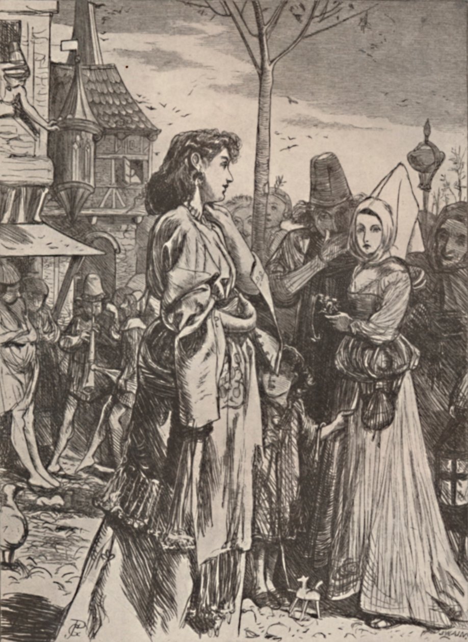 Illustration from Poem A Becketts Troth by George John Pinwell