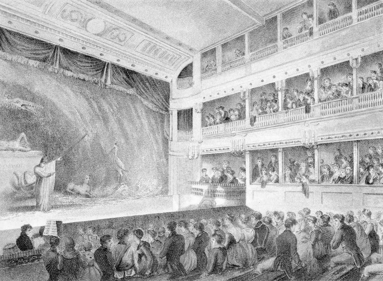 Interior of the Little Theatre, Haymarket in London by George Jones