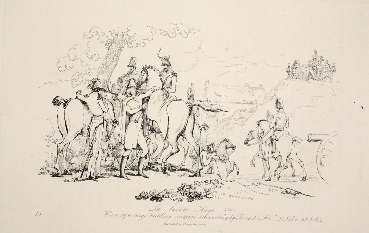 La Sainte Haye: Close by a Large Building Occupied Alternately by Friend and Foe by George Jones