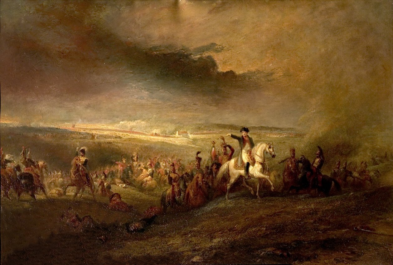 Napoleon Leaving the Field of Waterloo on 18th June 1815 by George Jones