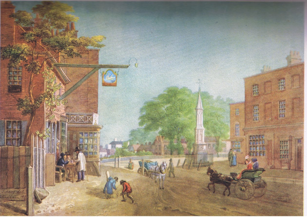 Tottenham Village in 1822 by George Junior Scharf