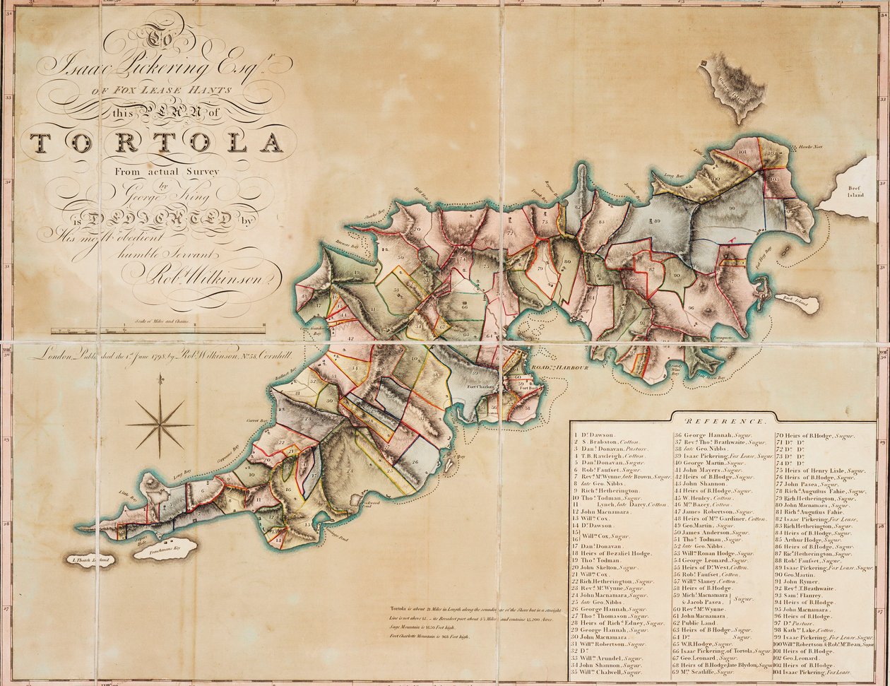 Plan of Tortola from Survey by George King by George King