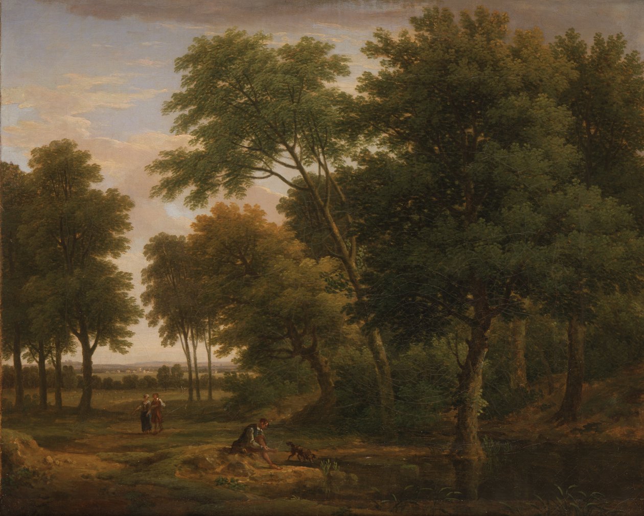 Wooded Landscape with Figures by George Lambert