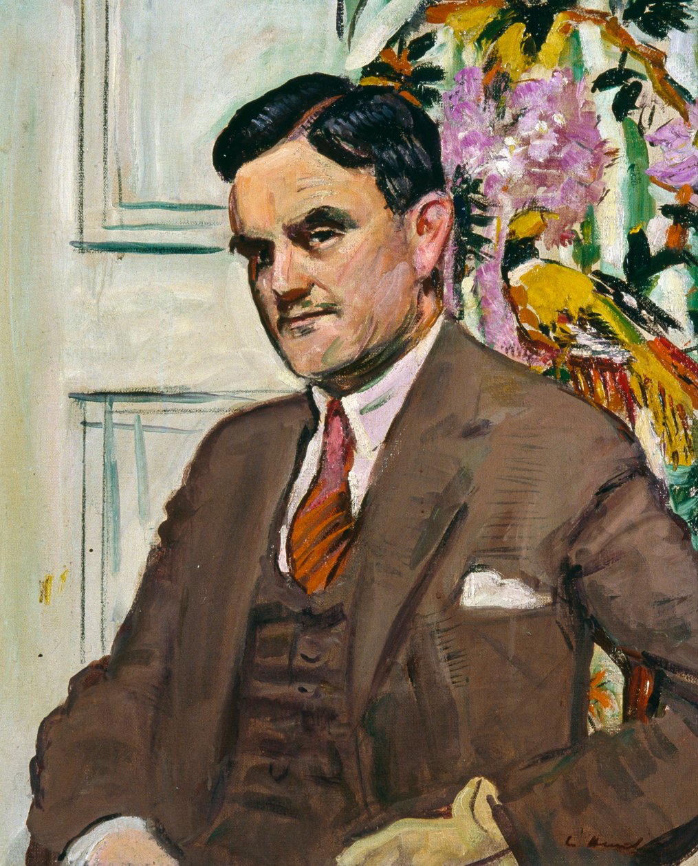 Dr Tom J Honeyman, Director of Glasgow Art Galleries 1939-54 by George Leslie Hunter