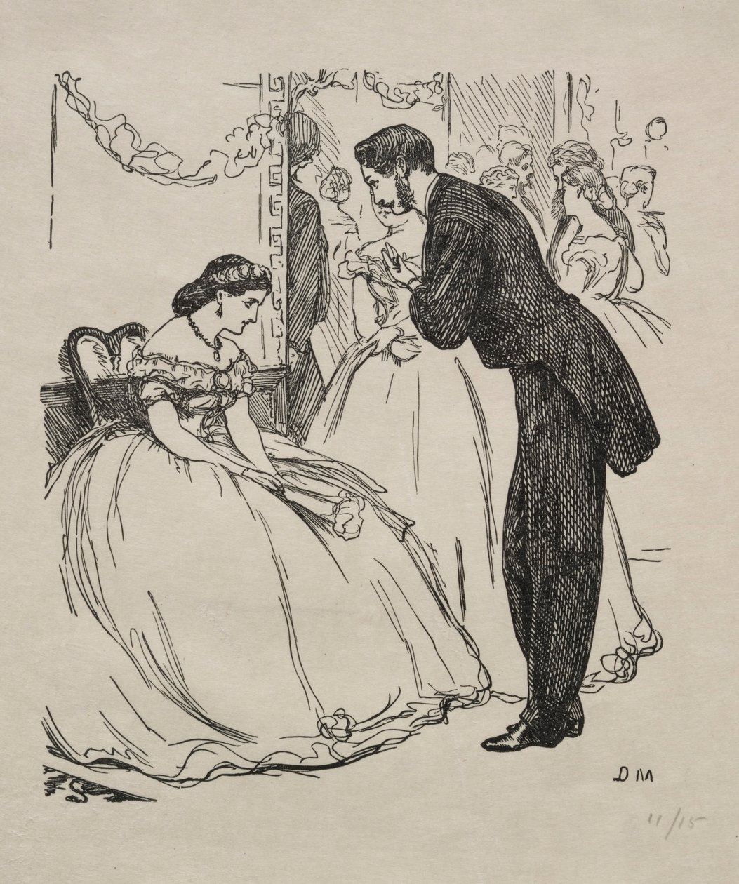 The Song of the Disconsolate One, 1863 by George Louis Palmella Busson Du Maurier