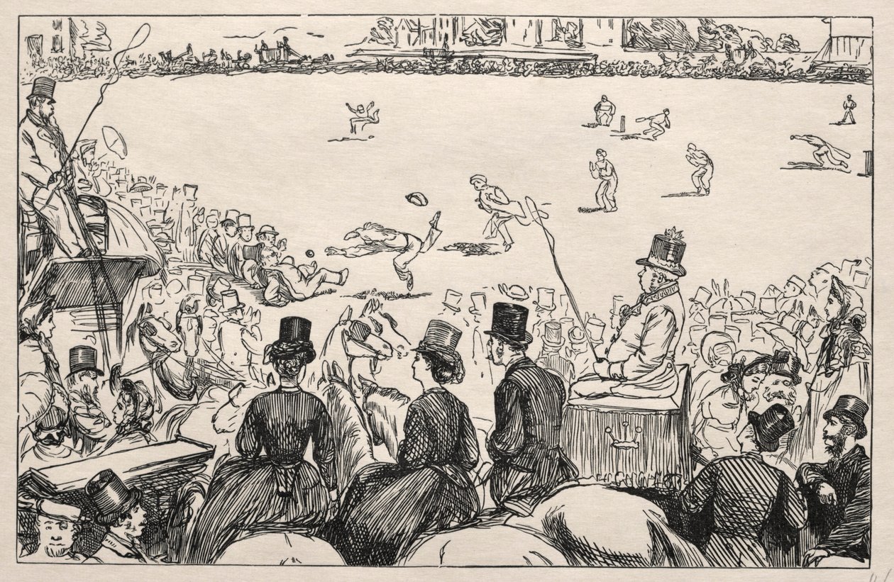 University Cricket Match at Lords by George Louis Palmella Busson Du Maurier