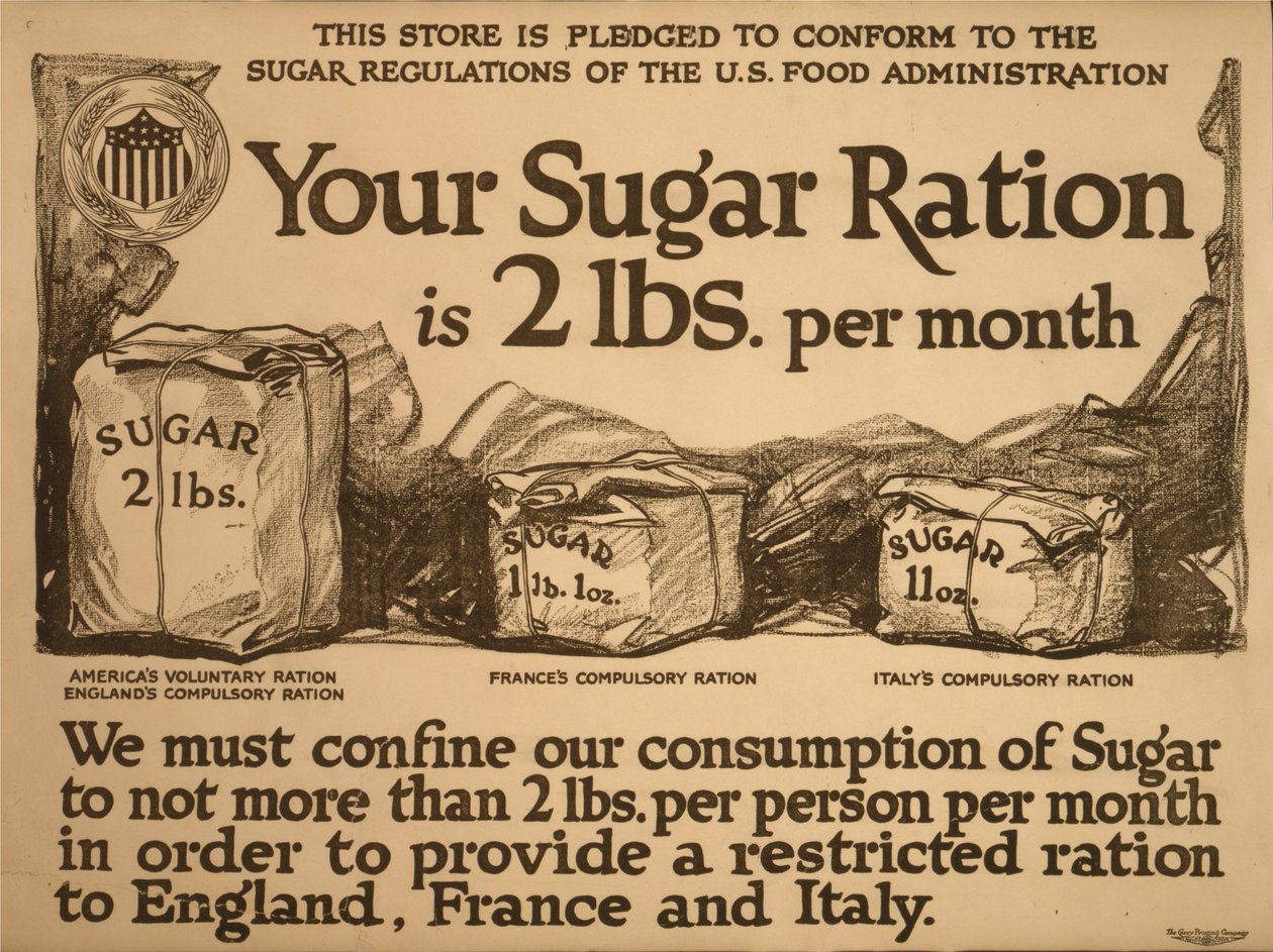 Your sugar ration is 2 lbs. per month by Bartolome Esteban and studio Murillo