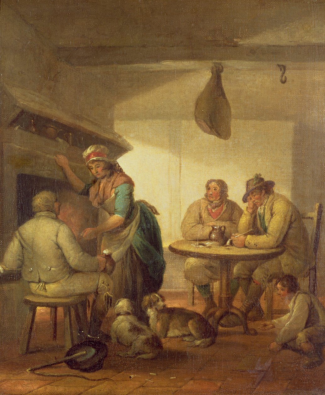 Country Folk by an Inn Fire by George Morland