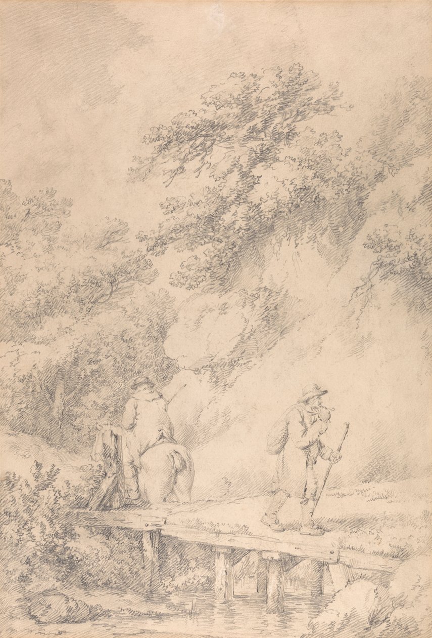 Two Men on a Country Road by George Morland