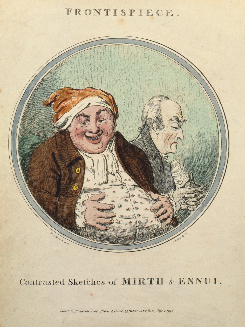 Contrasted Sketches of Mirth and Ennui by George Moutard Woodward