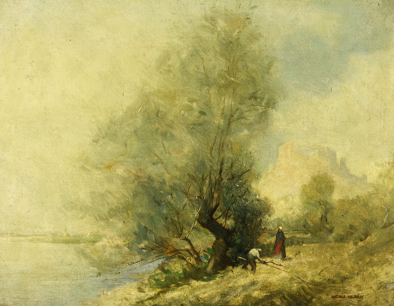 On the Seine near Chateau Gaillard at Les Andeleys between Rouen and Paris by George Murray