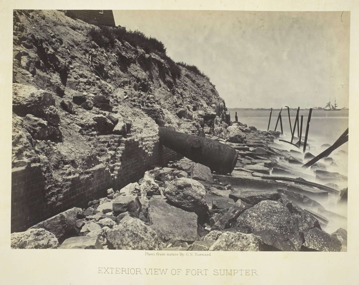 Exterior View of Fort Sumter by George N. Barnard