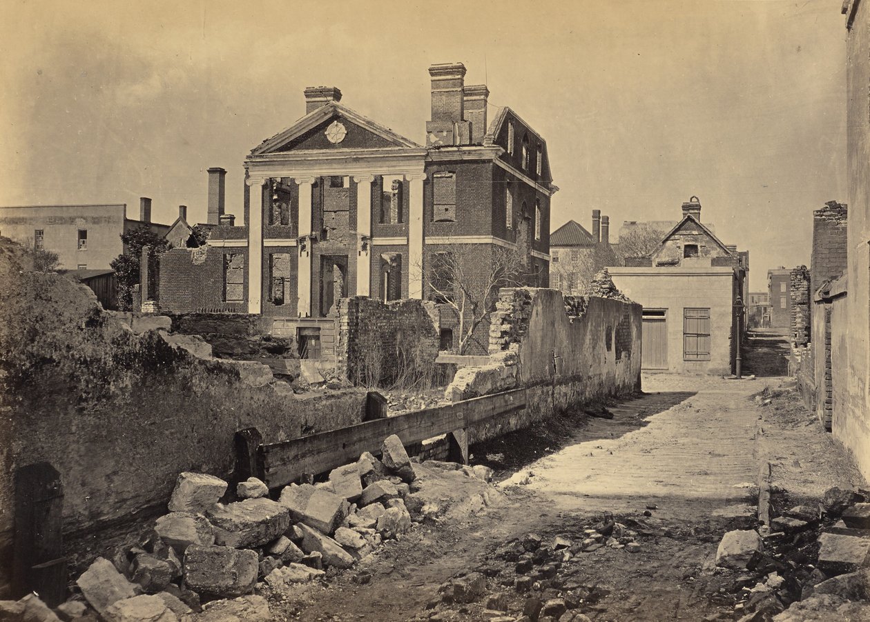 Ruins of the Pinckney Mansion, Charleston, South Carolina by George N. Barnard
