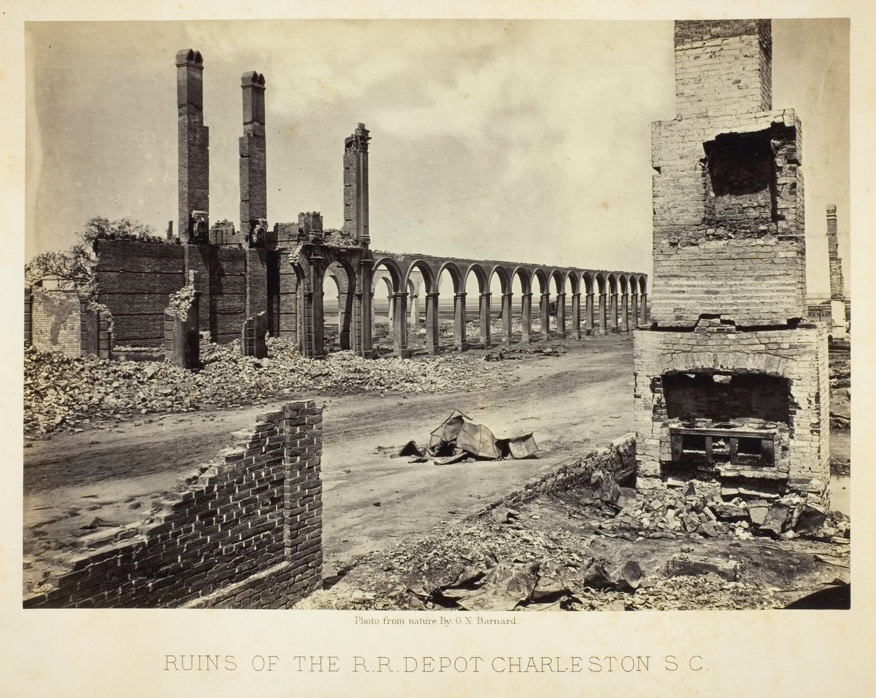 Ruins of the R.R. Depot Charleston, S.C. by George N. Barnard