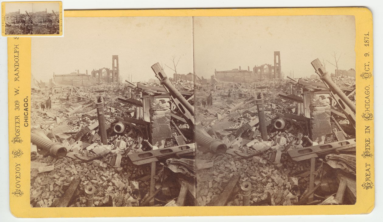 Stereograph of the Ruins of the Mammoth Store of Field & Leiter After the Chicago Fire of 1871, 1871 by George N. Barnard